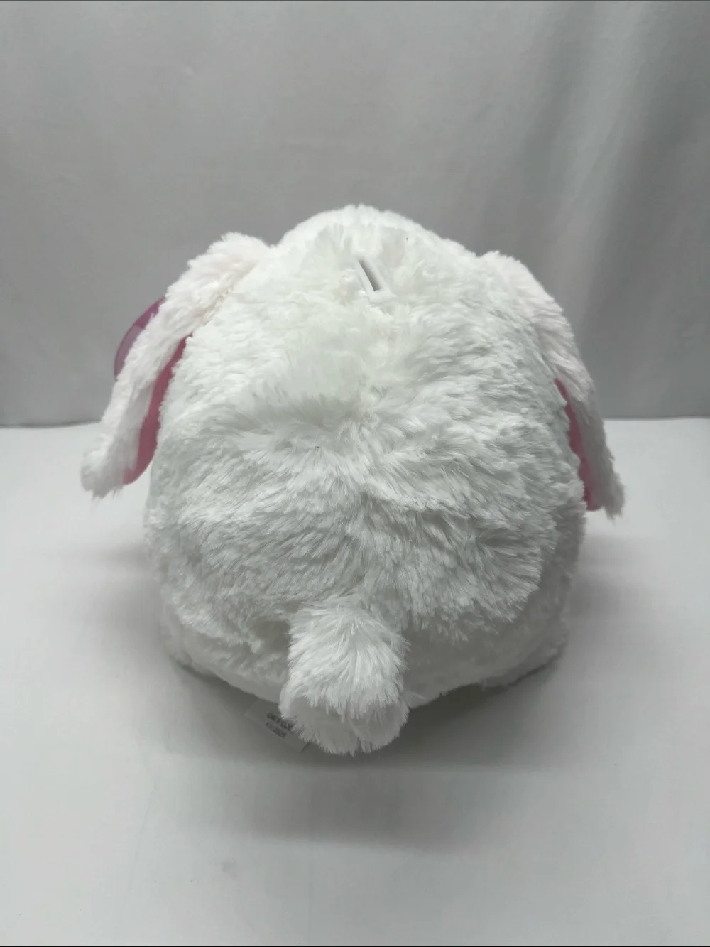 Plush White Bunny Coin Bank - Soft Bunny Savings Toy